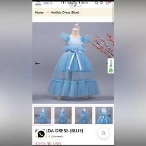 Itty Bitty Toes MATILDA DRESS (BLUE) Size 8